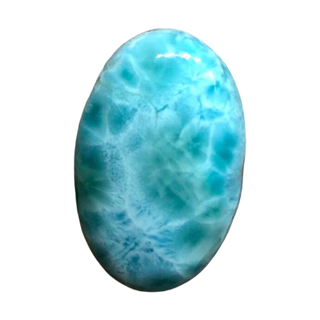 Larimar naturel ovale de qualité gemme pour création de bijoux d'exception - 6