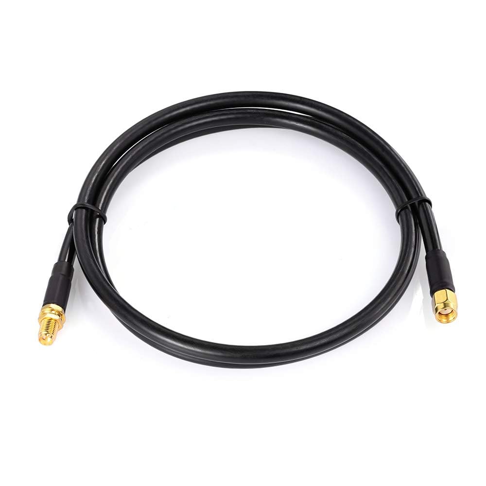 Bingfu Cavo RP-SMA Prolunga Antenna WiFi 1m Cavo ALSR240 Bassa Perdita RP-SMA Maschio a Femmina per Scheda di Rete Wireless Mini PCI Express PCIE Telecamera Gateway Router WiFi, Confezione da 2