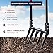Bully Tools Broad Fork Garden Tool - Heavy Duty Broadfork for Loosening, Digging & Breaking Hard Soil - 5 Steel Tines for Cultivating & Tilling - Fiberglass Handles - 100% Made in the USA - 43.75 Inch