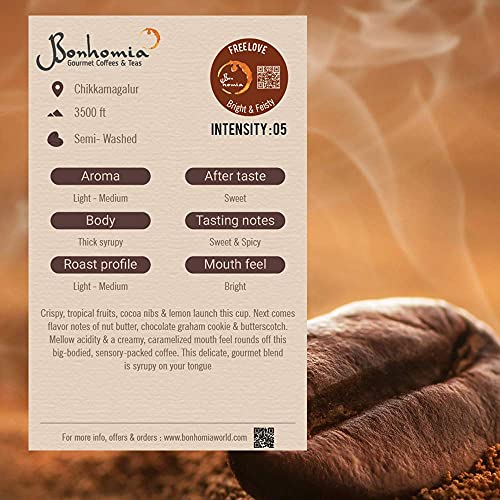 Image of Bonhomia Free Love - Bright & Feisty Coffee, Intensity 5 /10 Nespresso Compatible Pods Unflavoured, Coffee Capsules (50)
