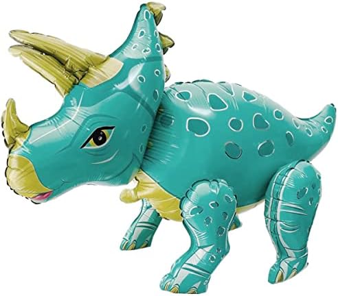 Giant Triceratops Dinosaur Balloon for Birthday Party Decorations, Cute Self Standing Dino Aluminium Foil Balloons,Inflatable Animal Balloons for Kids and Adults Birthday Party Supplies