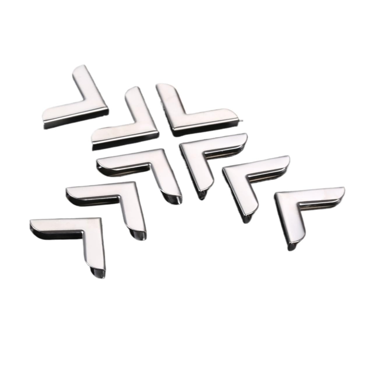 Sunrrafck Silver 10Pcs Scrapbooking Notebook Albums Card Menus Iron File Folders Book Corner Plated Protectors 20*20Mm(Silver)