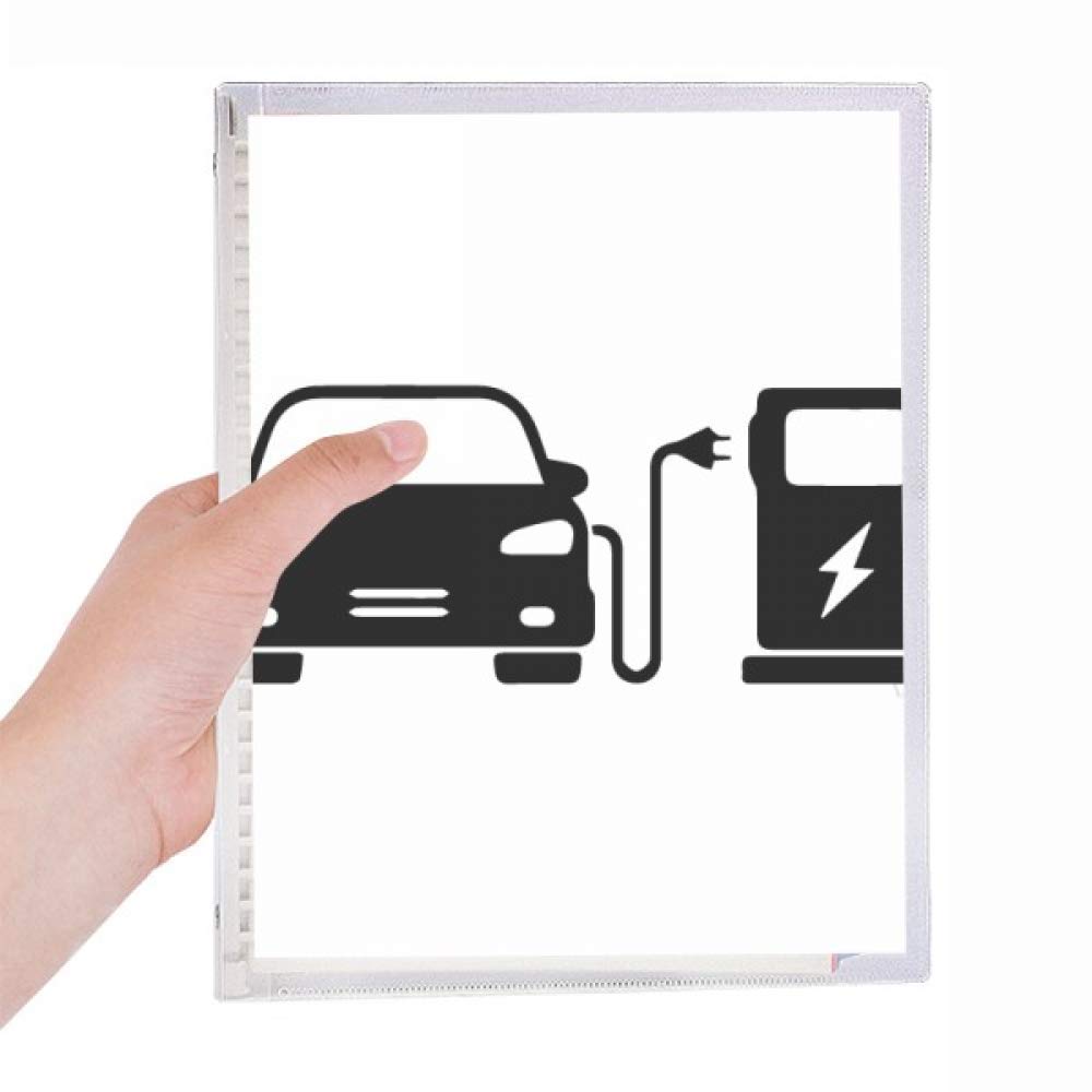 Carnet rechargeable noir à spirale caring energy vehicles protect environment