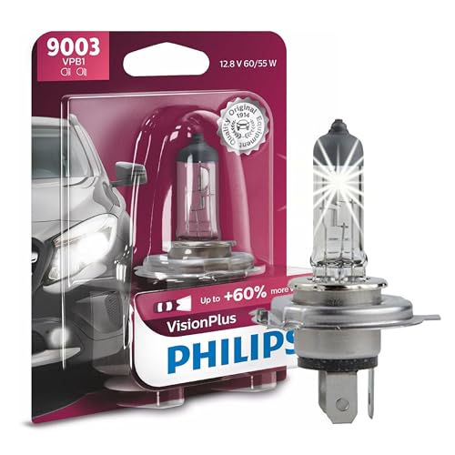 Philips Automotive Lighting 9003 VisionPlus Deluxe Upgrade Automotive Replacement Headlight Bulb, Fits Select High Beam, Low Beam, or Fog Positions (Pack of 1) - image 1