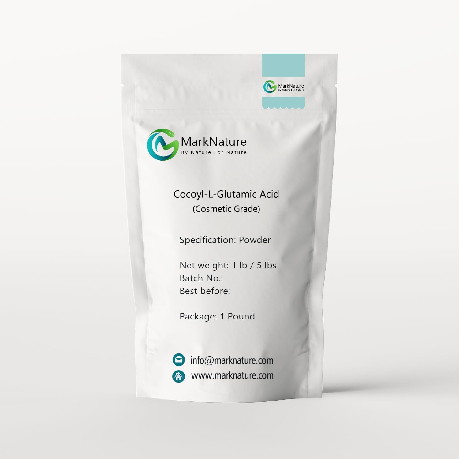 MarkNature Cocoyl-L-Glutamic Acid,Surfactant,Powder,1 Pound