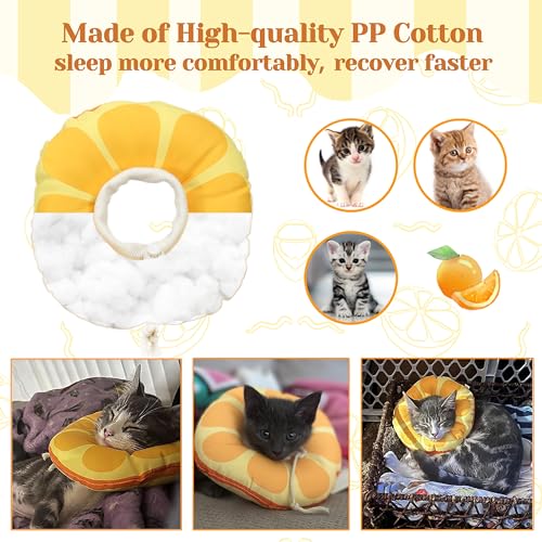 Jevnd Kitten Cones After Surgery 0-6 Months, Donut Extra Small Kitten Cone Collar Soft to Stop Licking Neck, Elizabethan Kitten e Collar for Recovery, xs Small Cat Cone Spray, Pet Soft Cone for Cats - Thumbnail 5