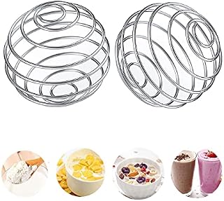 Wancala Stainless Steel Bottle Mixer Ball - 2 PCS Blender Whisk Protein Shaker Ball, Wire Whisk Ball by Pure Source Nutrition (A-32)