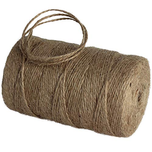 Preisvergleich Produktbild Natürliche Jute-Schnur für Bastelarbeiten, Geschenk, Hanfschnur, Weihnachtsgarn, Packmaterialien, langlebige Jute-Schnur für den Garten 656 Feet