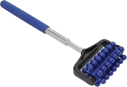 Miniatura 9 de Rodillo telescópico de espalda ajustable para masaje, barra de masaje ajustable, brazo trasero ajustable para hombres y mujeres (azul marino)