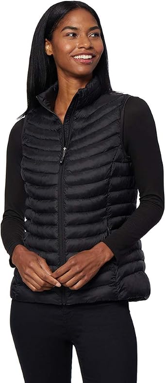 32 Degrees Womens Ultra-Light Down Alternative Water-Repellent Packable Puffer Vest Outerwear with Zipper
