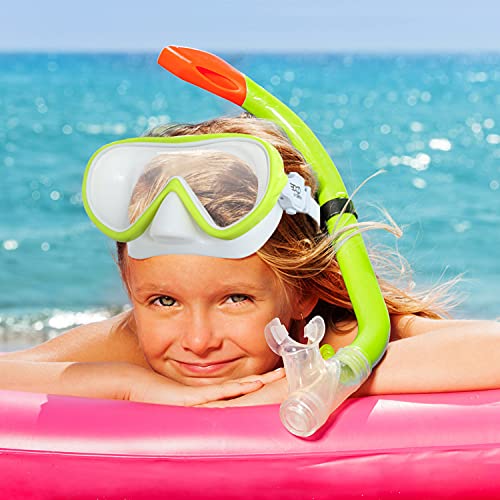 Image of Kids Snorkel Swim Mask, Child Diving Mask Anti-Fog Swim Goggles with Nose Cover for Snorkeling Diving Swimming
