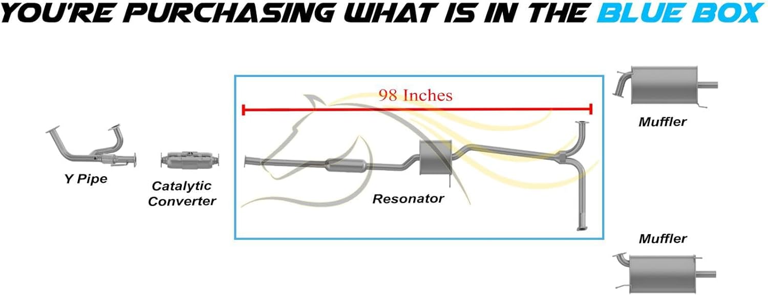 Northeastern Exhaust | Stainless Steel Exhaust Resonator Pipe Compatible for 1999-2003 Acura TL 3.2L | Free Clamps and Gaskets Included | Automotive Replacement Part