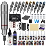 Accessoires de tatouage pratiques : le kit de fournitures de tatouage comprend également une nappe jetable, un cordon DC noir, une pédale, des sacs à cordon à clip et des accessoires de transport, aidant les artistes à organiser efficacement les outils de tatouage pour un usage quotidien.