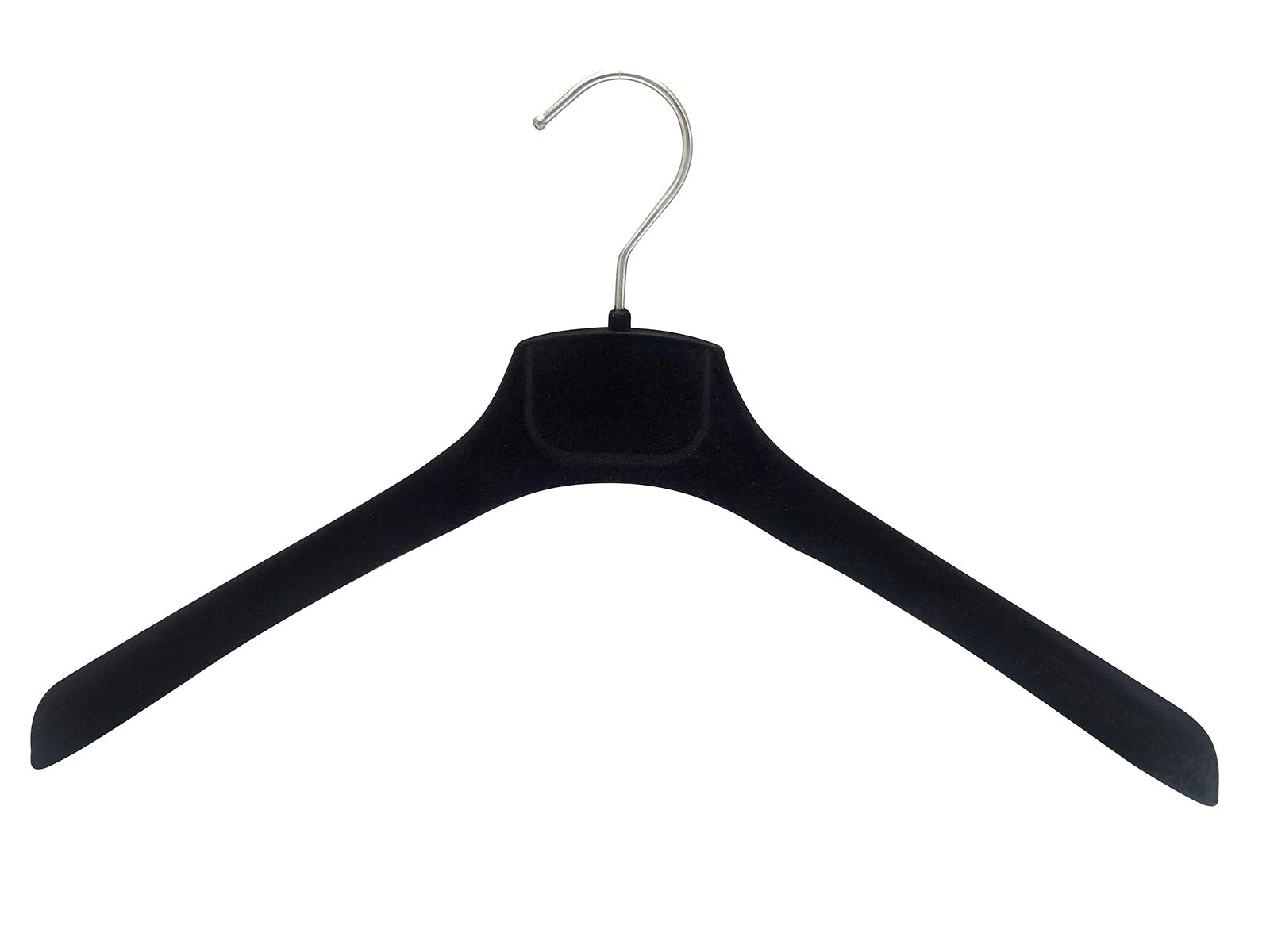 Kleiderbügel Samt Jacken Mäntel Breite Schulter Beflockt rutschfest für Kleidung (42cm)