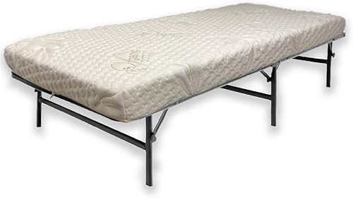 Miniatura 3 de Foamma Colchón de espuma viscoelástica de gel de 3 pulgadas para cama plegable, funda de algodón orgánico lavable, marco no incluido, tamaño cuna (3