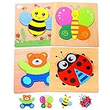 Toddler Wooden Puzzles for 2 3 Years Old Boys & Girls, Animal Jigsaw Puzzles Board Learning Educational Toy