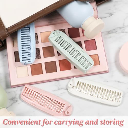4 Peines Plegables Viaje Mini para Mujer y Hombre miniatura 4