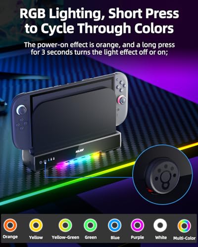 Image of Cooling Fan for Switch 2, Dual-Fan Cooling with Adjustable RGB Lighting | Wall-Mountable Design, Efficient Heat Dissipation, Plug & Play Dock Cooler for Enhanced Console Performance