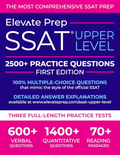 SSAT Upper Level: 2500+ Practice Questions