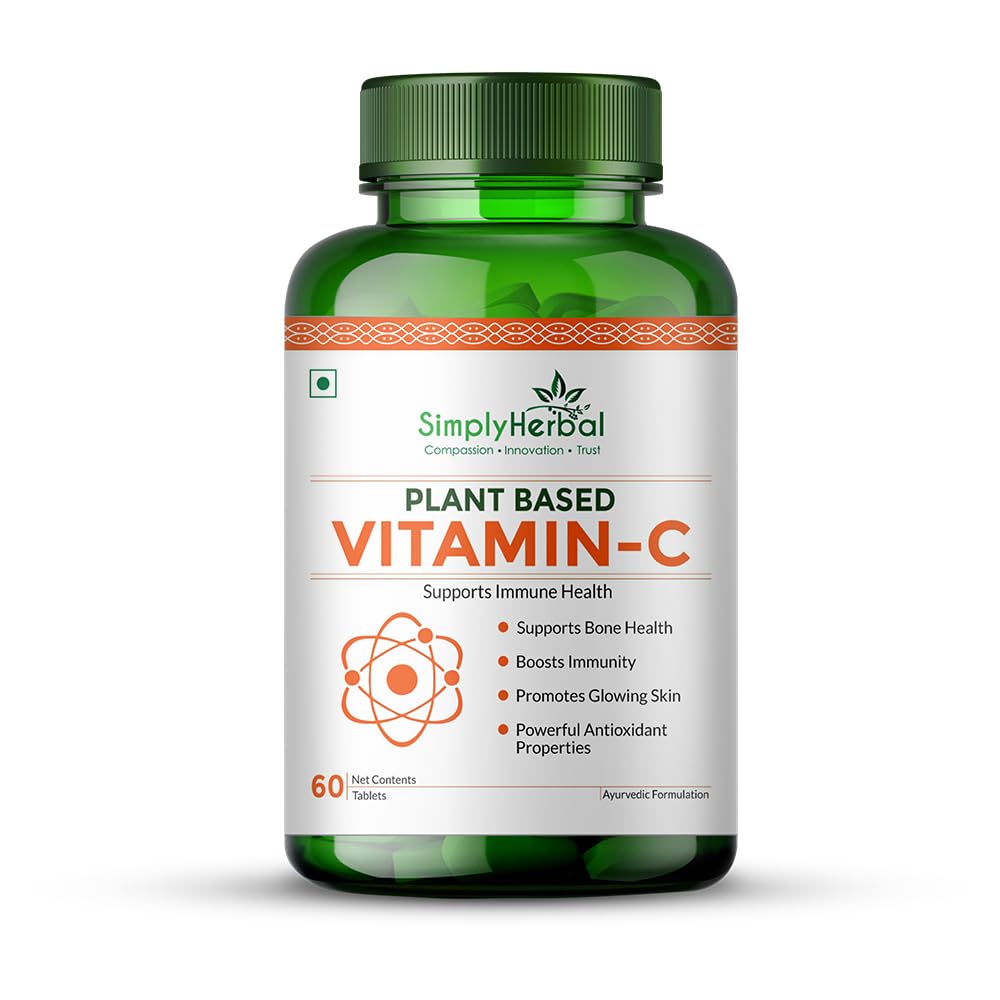 Simply Herbal Vitamin C 1000mg Tablets for Glowing Skin & Face, Support Immune Health, Natural Brightening, Supplement Promote Body Immunity & Overall Beauty Health for Men & Women - 120 Veg Tablets (B07S9ZBPPV) Amazon Price History, Amazon Price Tracker