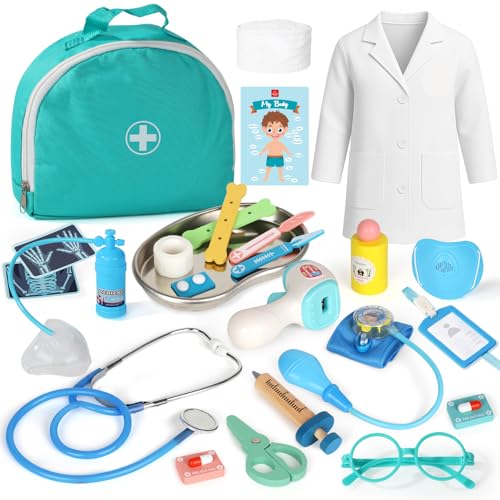 Lehoo Castle Arztkoffer Kinder, Doktorkoffer Kinder, Arztkoffer mit Stethoskop &...