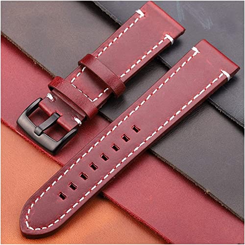 Bracelet de montre 18mm 20mm 22mm cuir véritable marron noir