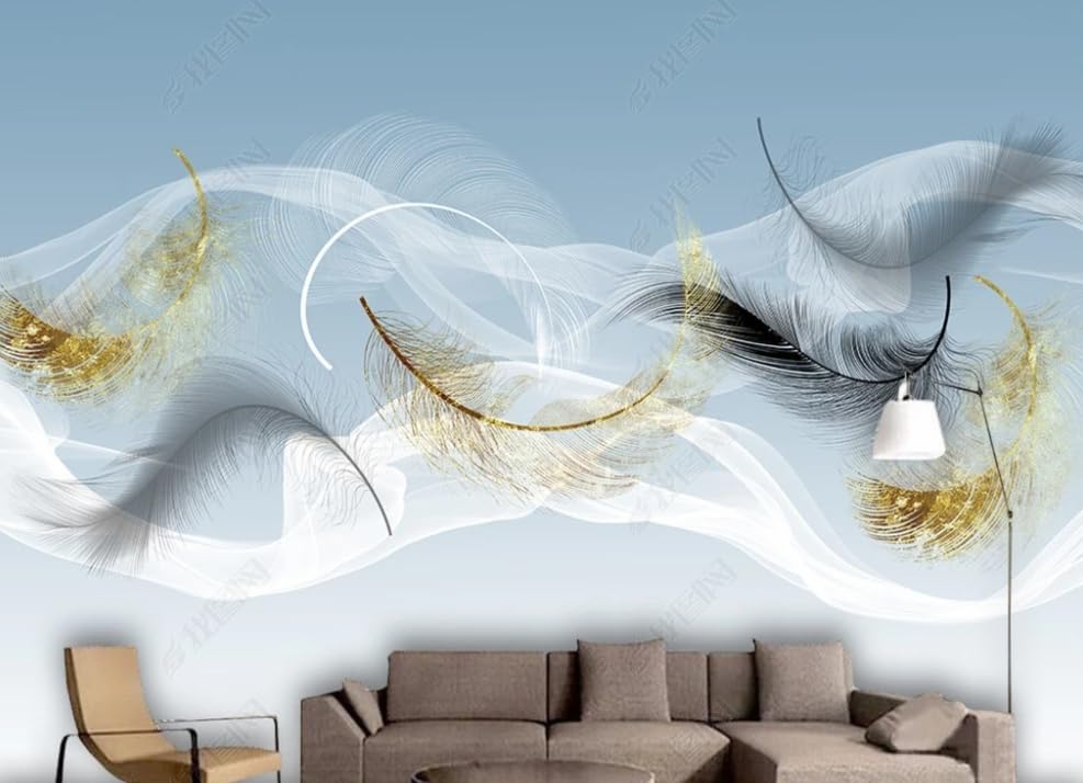 Poster géant mural plume fraîche pour transformer facilement un grand mur blanc