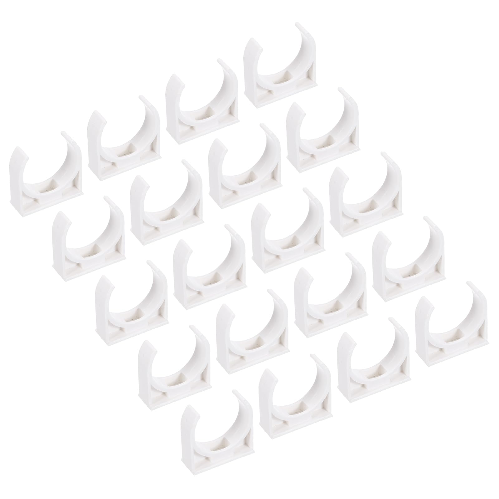 Abrazaderas de PVC tipo U 32 mm blancas MECCANIXITY para manguera y conducto eléctrico interior