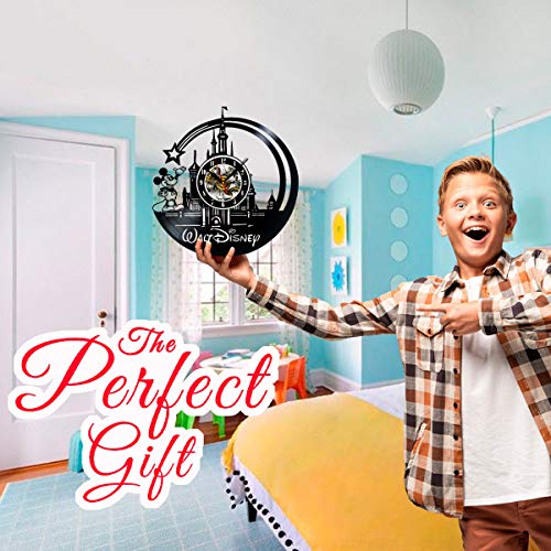 Mouse Vinyl Record Wall Clock Walt Surprise Ideas Best Friends Birthdays Art Home Room Decor Gift For Birthday Holiday Christmas 12” Lp Clock Black #TOP2