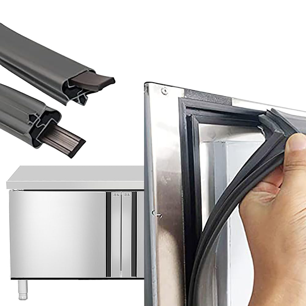 Universal Türdichtung Magnetdichtung Gummidichtung Dichtung Kühlschrankdichtung Zum Einschrauben in Gefrierschrank Kühlschrank,Schwarz