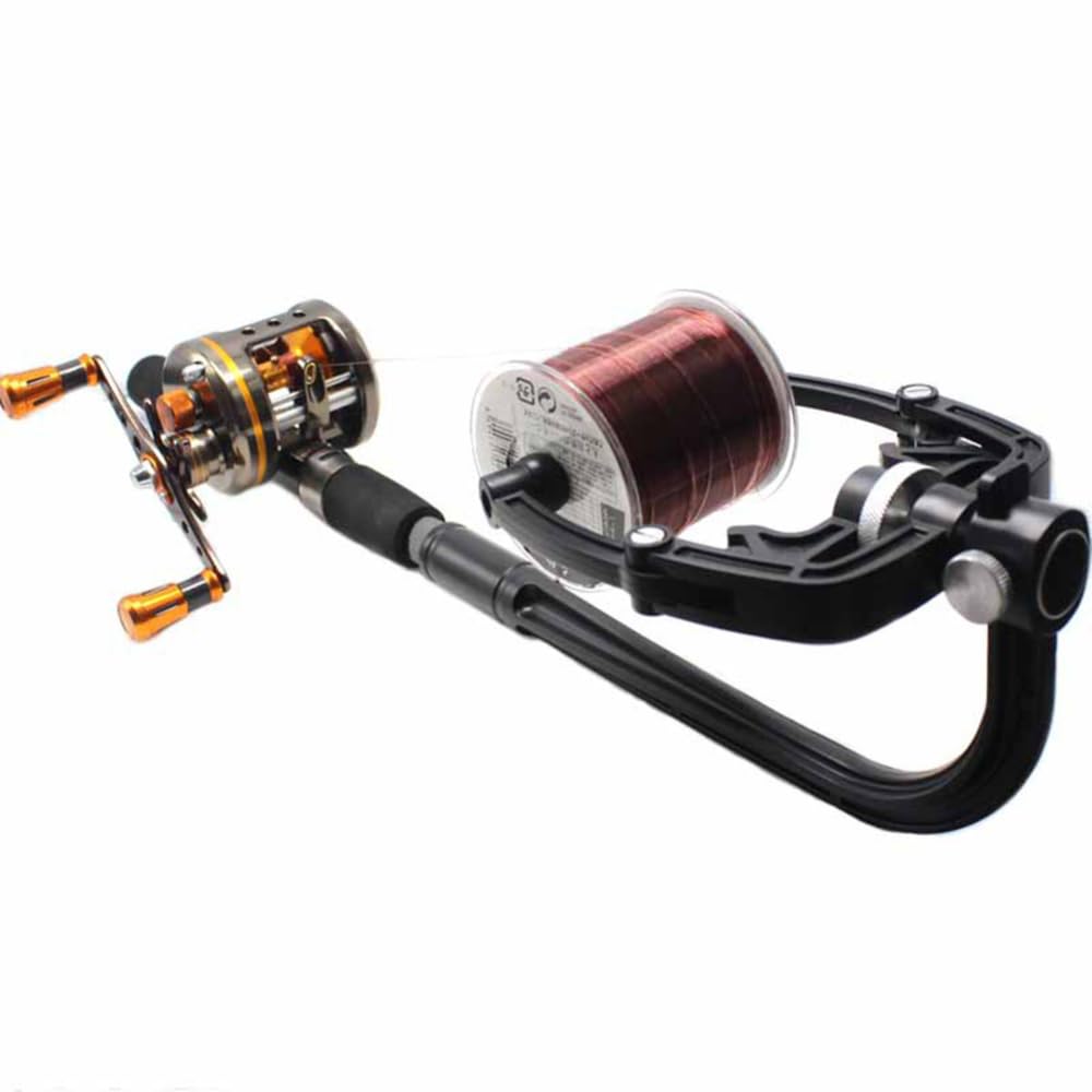 Naiveferry Fishing Line Spooler, Fishing Line Winder for Fishing Reels Versatile Spinning Reel & Cast Reel Equipment Reel Spooler Spooling Station System Fishing Gadgets for Outdoor Fishing