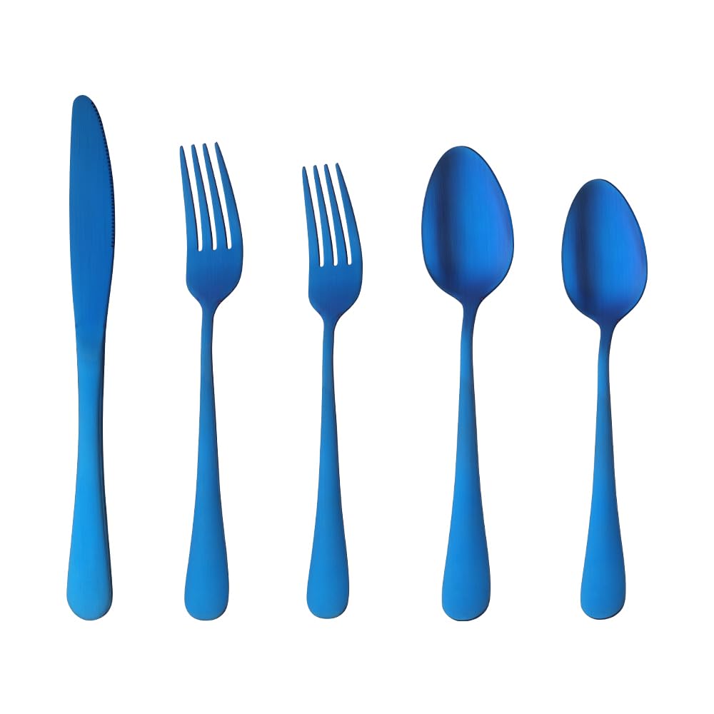 Vaisselle bleues pour repas de fête : vos couverts de table 20 pièces