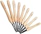 Häkelnadel Set Coopay mit Holzgriff, 9 ergonomische Metallnadeln