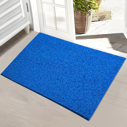 Kuber Industries 48x72 Inch Rubber PVC Water Absorbing Front Floor Mat | Door Mats for Home Entrance Large | Door MatsRugs for Office, Bedroom & Kitchen | Anti Slip Paydan/Foot Mat | Blue