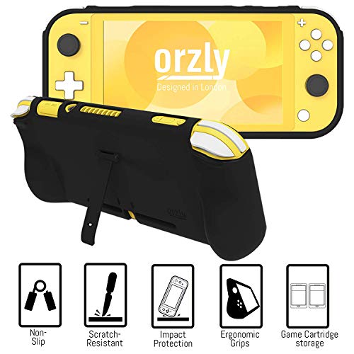 Image of Orzly Switch Lite Accessories Bundle - Case & Screen Protector for Nintendo Switch Lite Console, USB Cable, Games Holder, Comfort Grip Case, Headphones, Thumb-Grip Pack & More (Orzly Gift Pack)