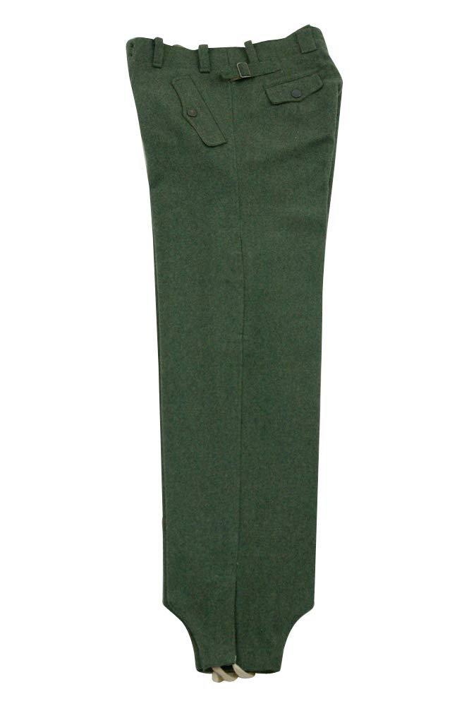 Militaryharbor Men's Field Grey Ww2 Wwii German M40 Fallschirmjäger Field Wool Jump Trousers-5Xl