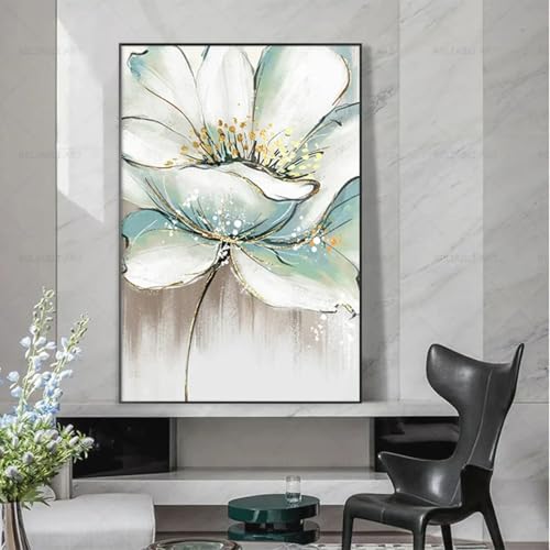 Impressions sur toile de fleurs déco nordique pour salon