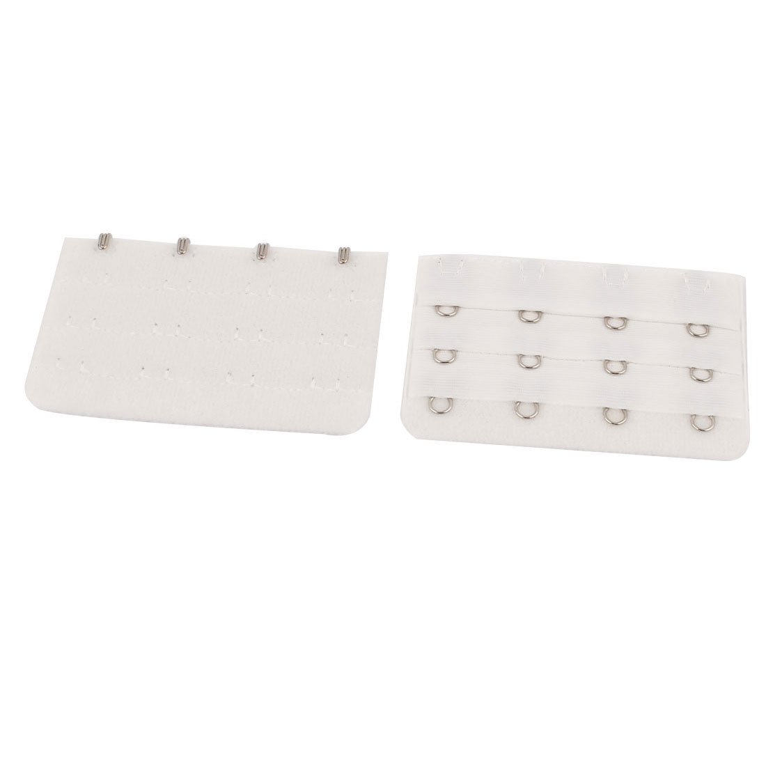 sourcingmap Lady 3 Rows 4 Hooks Brassiere Bra Extension Strap Extender 2pcs