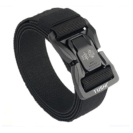 Tactical Belt，1.5" Nylon Web Duty Work Belt,with Magnetic Quick Release Buckle，Environmentally Friendly Nylon Material,for Waist 36"-42",Economical Packaging(Black)