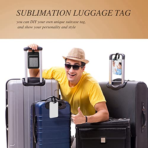 Midautoo Sublimation Luggage Tags Blank Suitcase Tags Heat Transfer Bag Tags Business Id Card Holder #TOP2