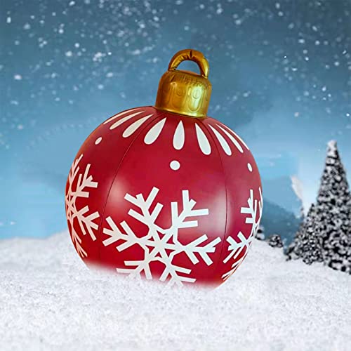 leititg Decorações de Natal gigantes Bola inflável de PVC com bomba, decorações infláveis de Natal p