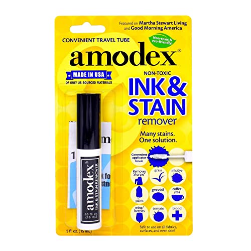 Image of Amodex Ink & Stain Remover Traveler 0.5oz Bottle with Built-in Brush
