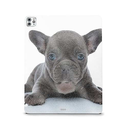 Image of MightySkins Carbon Fiber Skin Compatible with Apple iPad Pro 12.9 inch M2 6th Gen (2022) Full Wrap Kit - French Bulldog | Protective Durable Textured Carbon Fiber Finish | Easy to Apply | Made in The USA