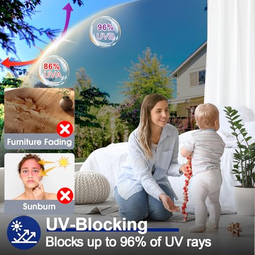 Beautysaid One Way Window Film Privacy Film for Glass Windows Heat Control Reflective Mirror Window Tint Film Home - Image 2