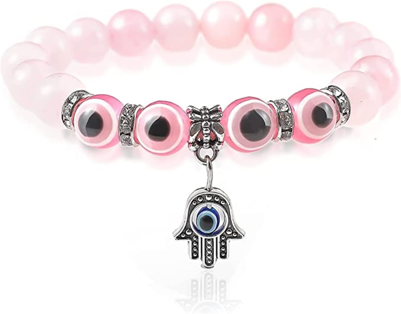 COLORFUL BLING Evil Eye Handmade Knots Cards Beaded Beads Protection Good Luck Thread String Rope Adjustable Bracelets Bangle Amulet Turkish for Women Men Family Friends Handmade Braided