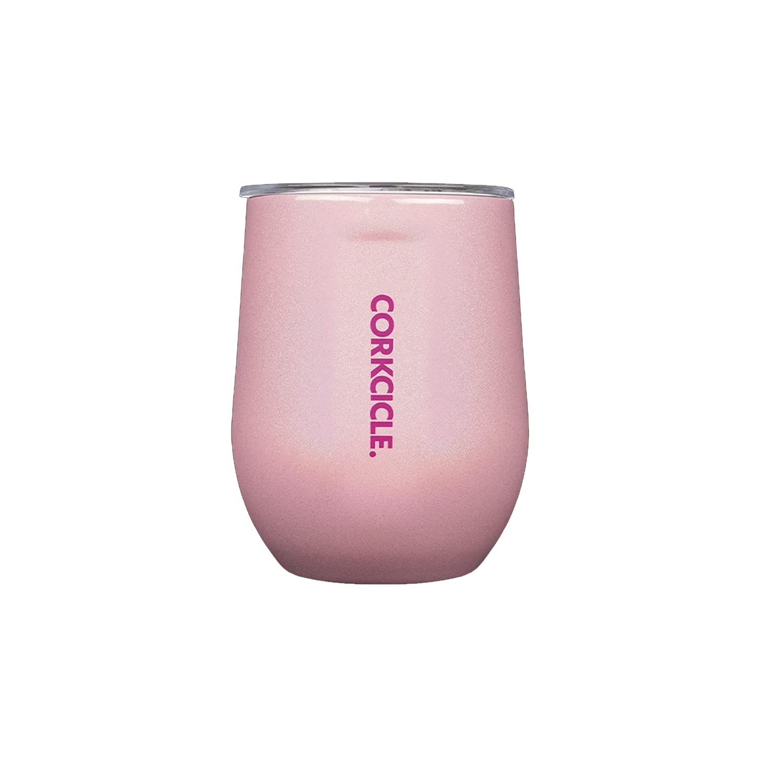 Corkcicle Stemless Insulated Wine Glass, Candy Floss 350ml Stainless Steel Keeps Drinks Cold for 6 Hours, Hot for 3 Hours, Non-Slip, Easy Grip