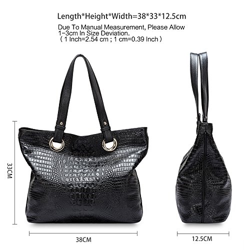 Bolso de hombro mujer cuero genuino azul oscuro miniatura 3
