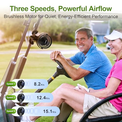 Lovegoo Rechargeable Golf Cart Fan