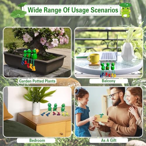Figura decorativa de rana para jardín en resina miniatura 2