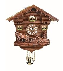 Trenkle Kuckulino Black Forest Clock Swiss House with Quartz Movement and Cuckoo Chime TU 2031 PQ